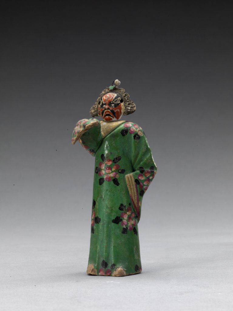 图片[1]-Green pleats, bridge scarves, painted faces, clay figurines-China Archive